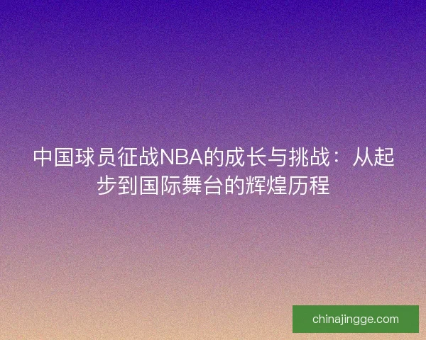 中国球员征战NBA的成长与挑战：从起步到国际舞台的辉煌历程
